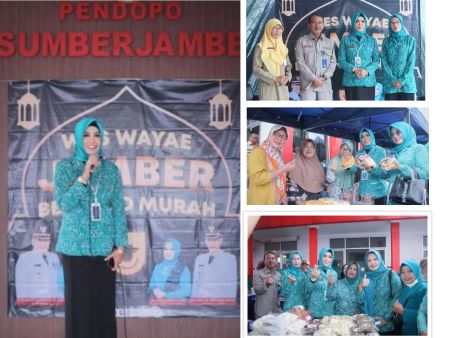 Ketua TP PKK Jember Hj Kasih Fajarini Hadiri Pasar Murah di Kecamatan Sumberjambe